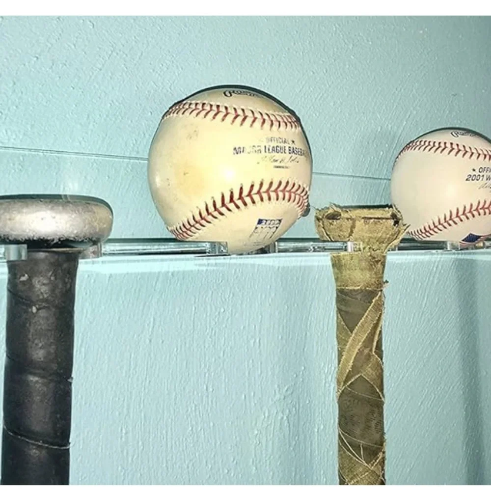 NIB Baseball Bat/Ball Display Hanger for 5 Bats or Balls Wall Mount With Screws